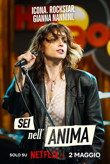 La locandina ufficiale di Sei nell'Anima, biopic Netflix diretto da Cinzia TH Torrini