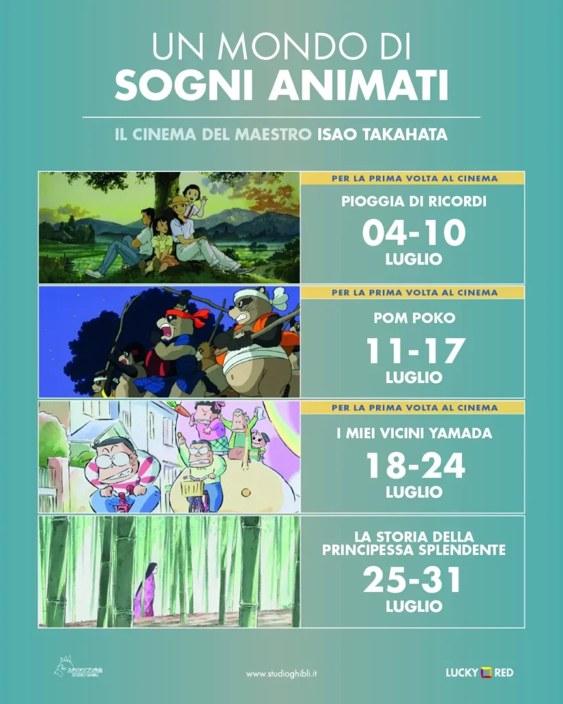 Film Isao Takahata tornano al cinema con Lucky Red