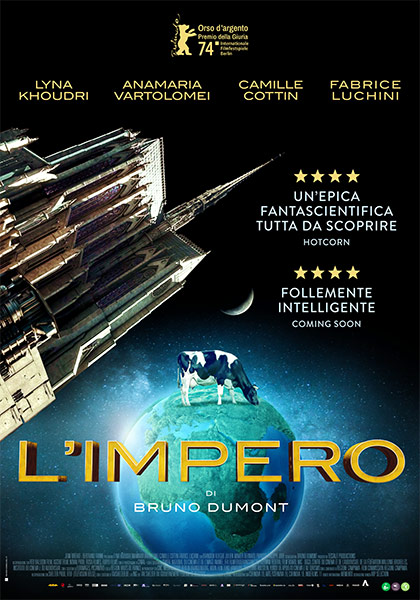 Di seguito la locandina di L'Impero, film di Bruno Dumont del 2024