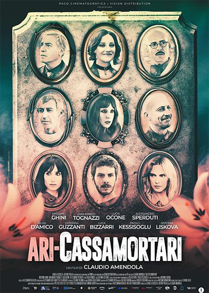 La locandina ufficiale del nuovo film di Claudio Amendola disponibile su Amazon Prime Video, Ari-cassamortari