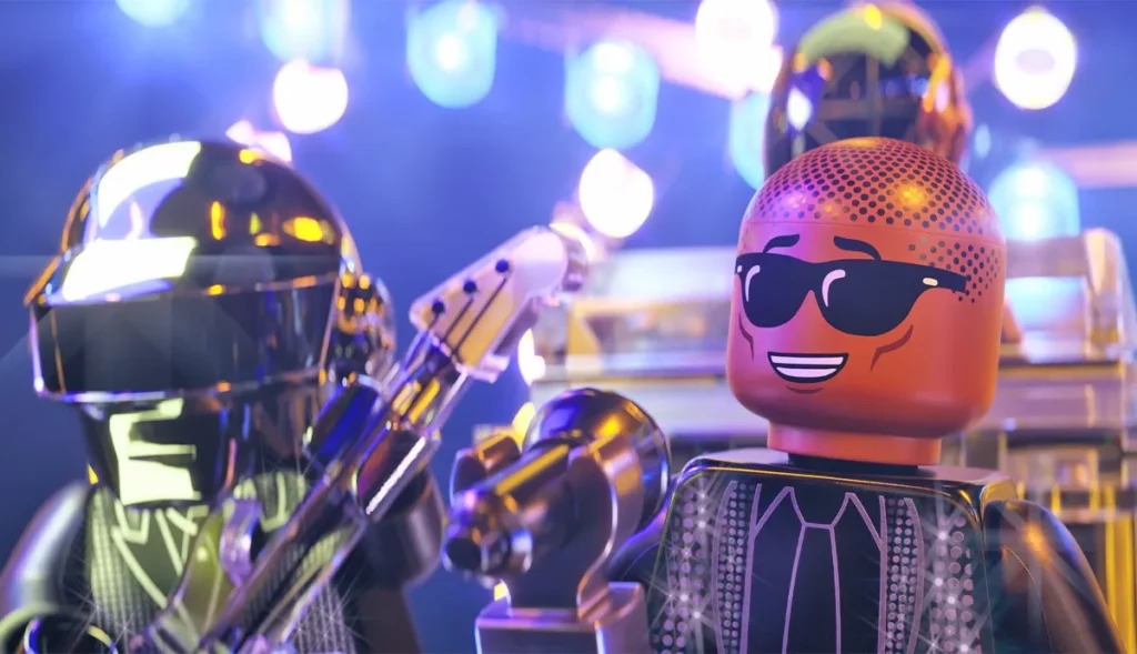 Lego Pharell Williams in una scena di Piece by Piece, diretto da Morgan Neville.