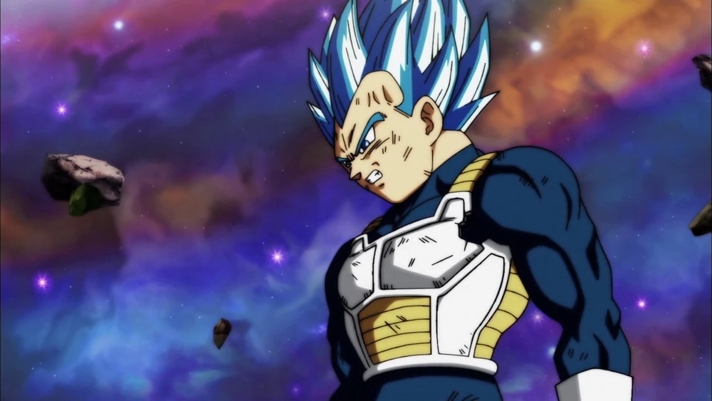 La forma di Super Saiyan Blue Shinka in Dragon Ball