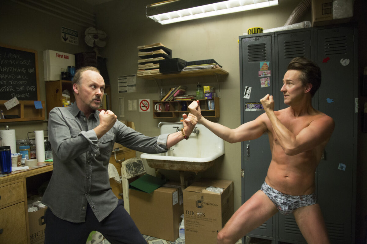 Michael Keaton ed Edward Norton in Birdman e la metacinematografia del film come motivo del suo essere ancora fondamentale dopo 10 anni