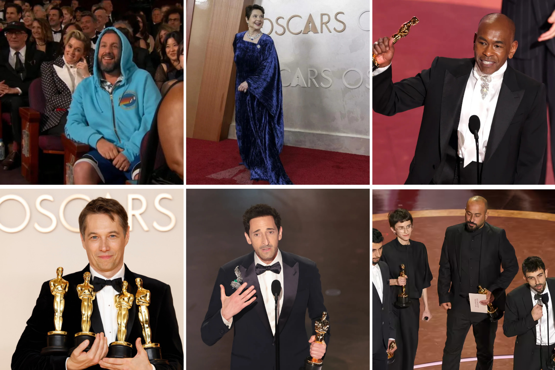 Oscar 2025, da Isabella Rossellini ad Adrien Brody: i migliori momenti della notte